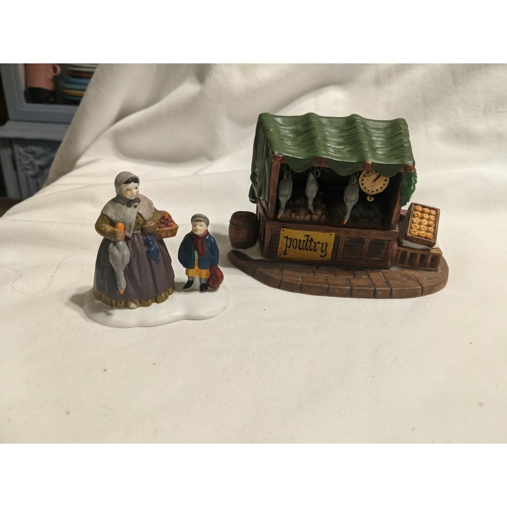 Dept 56 Heritage Village Poultry Stand Christmas Village Snow Village